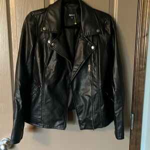 Reitmans faux leather motorcycle jacket